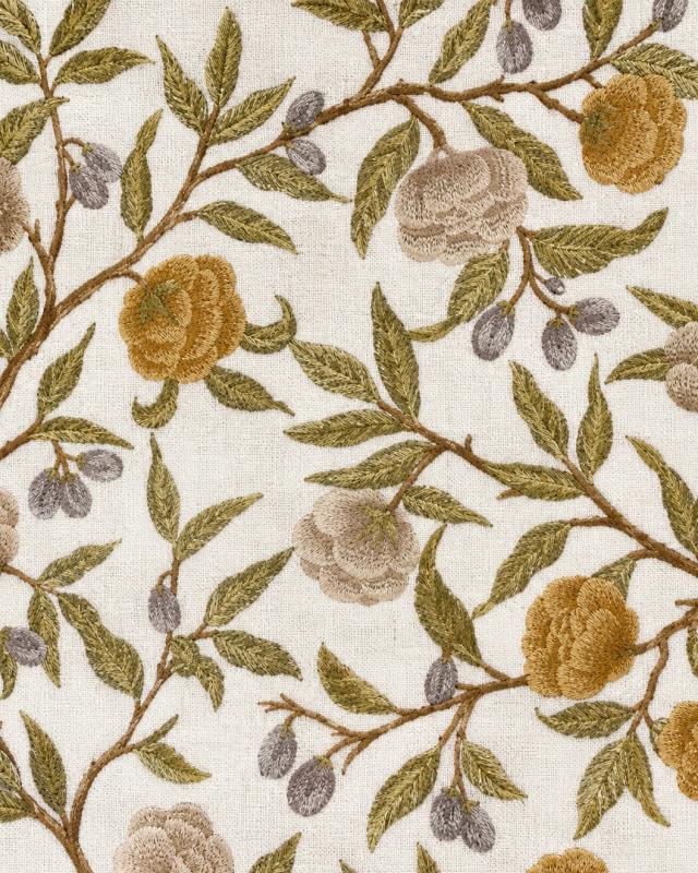 Kensey Floral Curtain Fabric – Maize