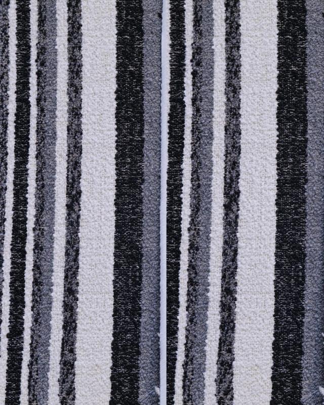 Broadway Premium Striped Upholstery Fabric – Greyscale