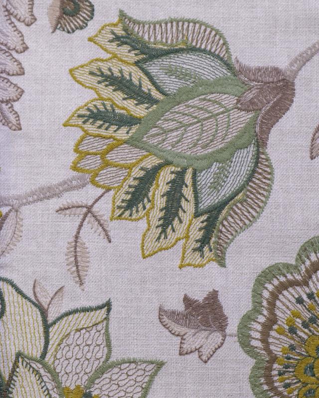 Heritage Floral Embroidered Upholstery Fabric