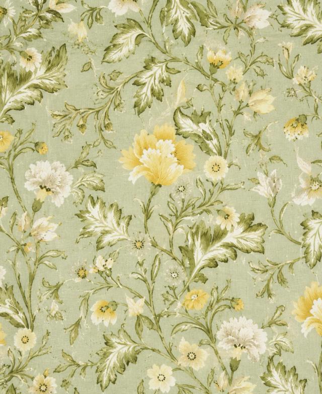 Kensey Floral Curtain Fabric – Tea Green